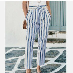 Boden St. Ives Linen Blend Paperbag pants, size 6